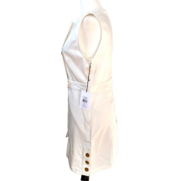 AMUR White Beba Buttoned Dress Size 6 - Picture 4 of 7